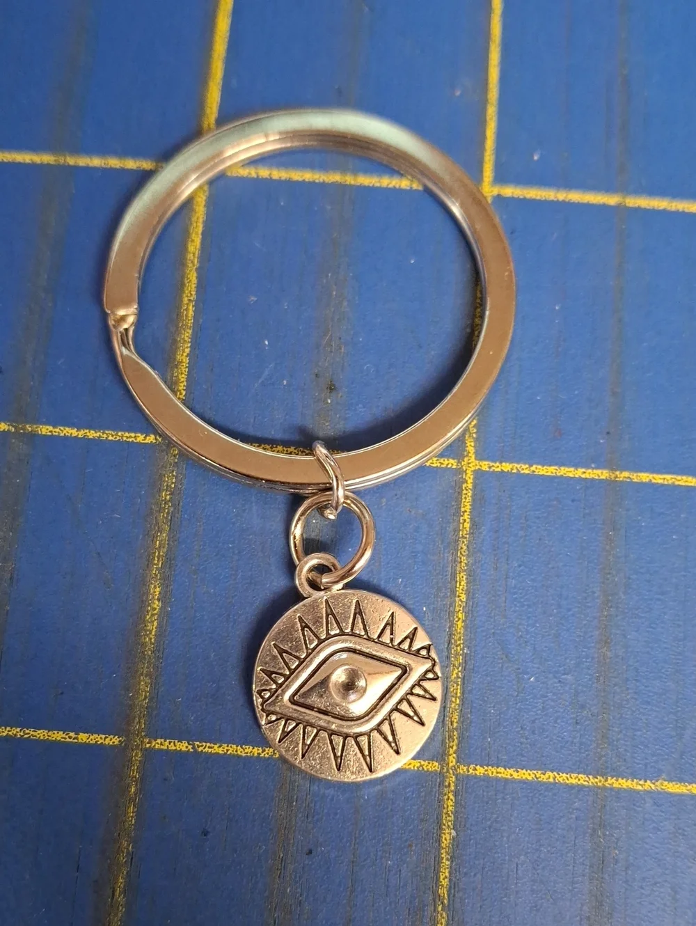 Evil Eye Silver Keyring Purse Charm